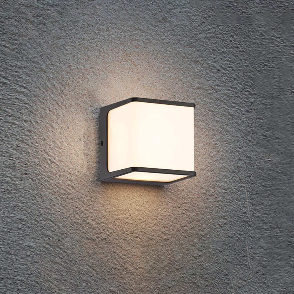 Ray Modern Minimalist Rectangular Acrylic Sensor Solar Outdoor Wall Lamp - Letslighting