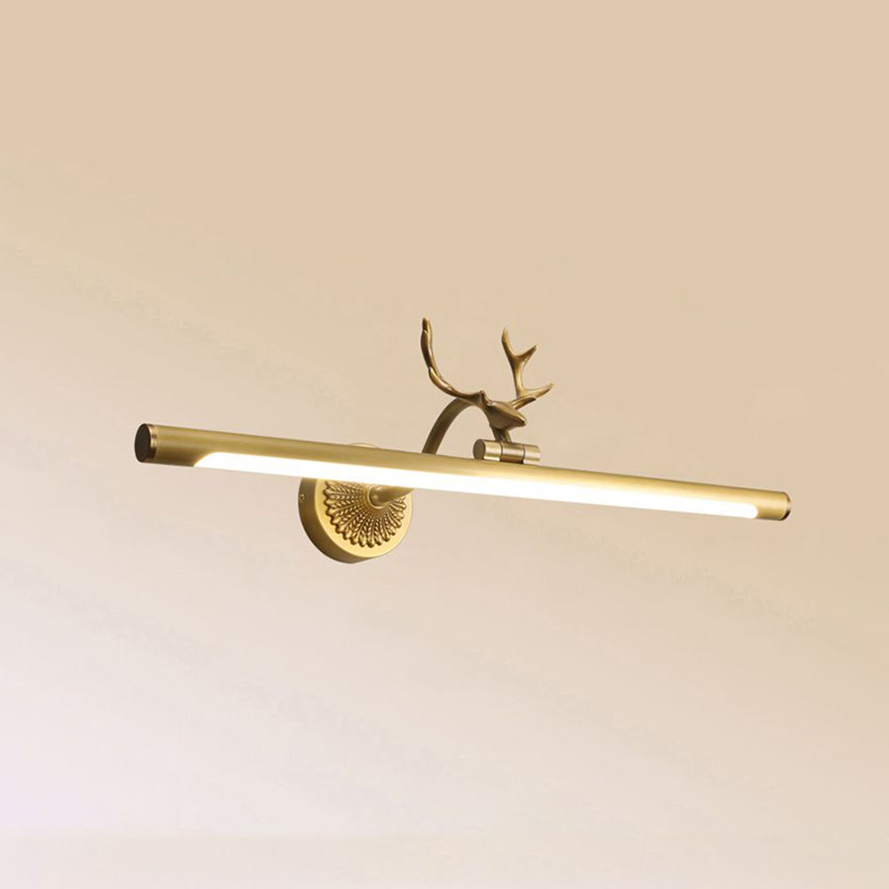 Arisha Modern Staghorn Shaped Vanity Mirror Front Wall Lamp Brass