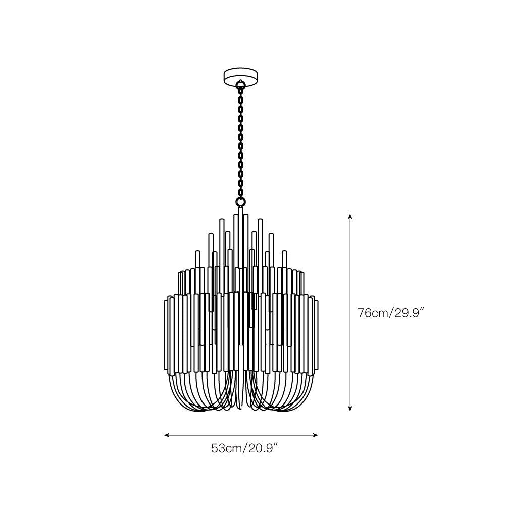 Ulshayra Postmodern Luxury Multi-Stick Wooden Chandelier - Letslighting