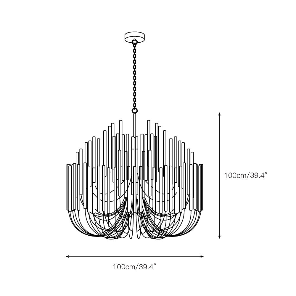 Ulshayra Postmodern Luxury Multi-Stick Wooden Chandelier - Letslighting