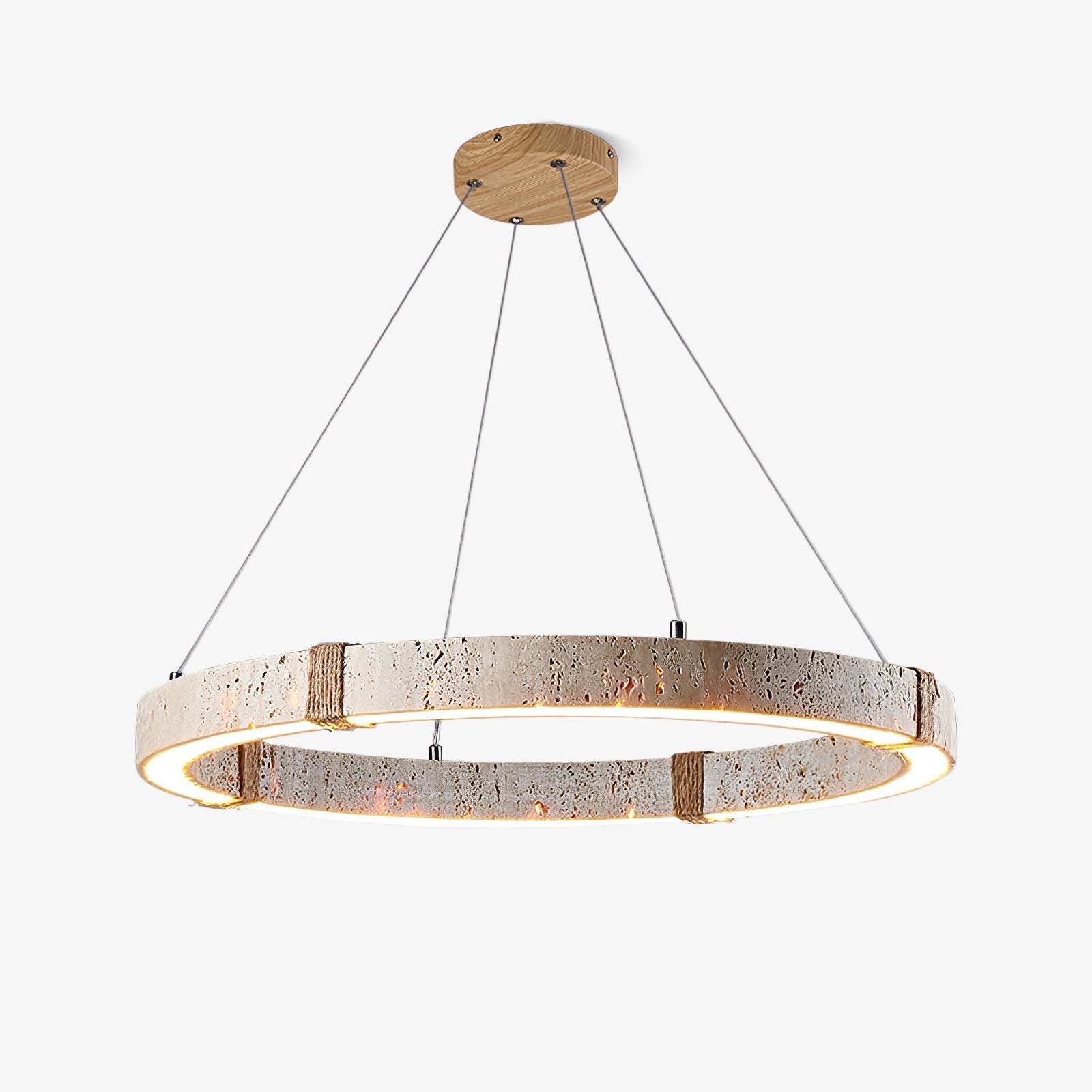Ritta Ring  Travertine Pendant Light