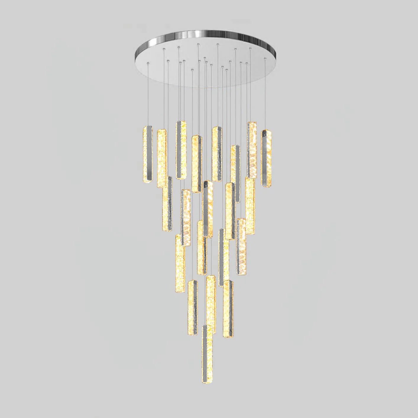 Lustra Chandelier Villa Forci Pendant Silver Modern - Letslighting