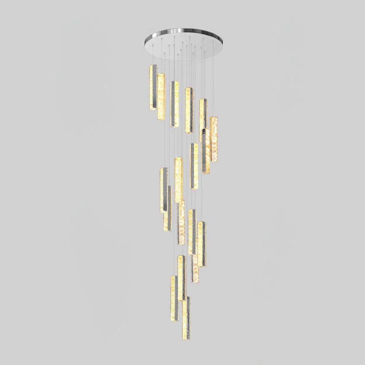 Lustra Chandelier Villa Forci Pendant Silver Modern - Letslighting