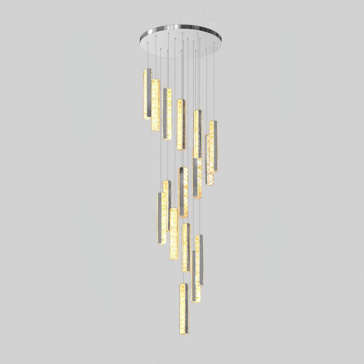 Lustra Chandelier Villa Forci Pendant Silver Modern - Letslighting