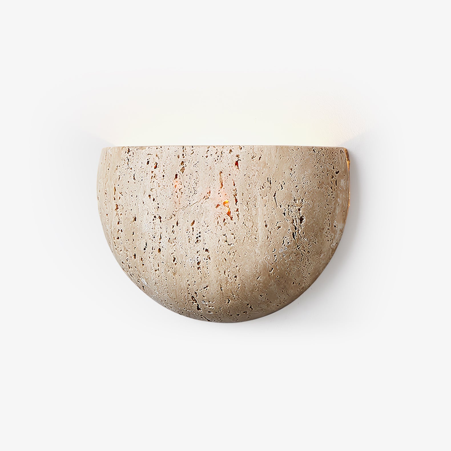 Armarel Half Moon Travertine Wall Light - Letslighting