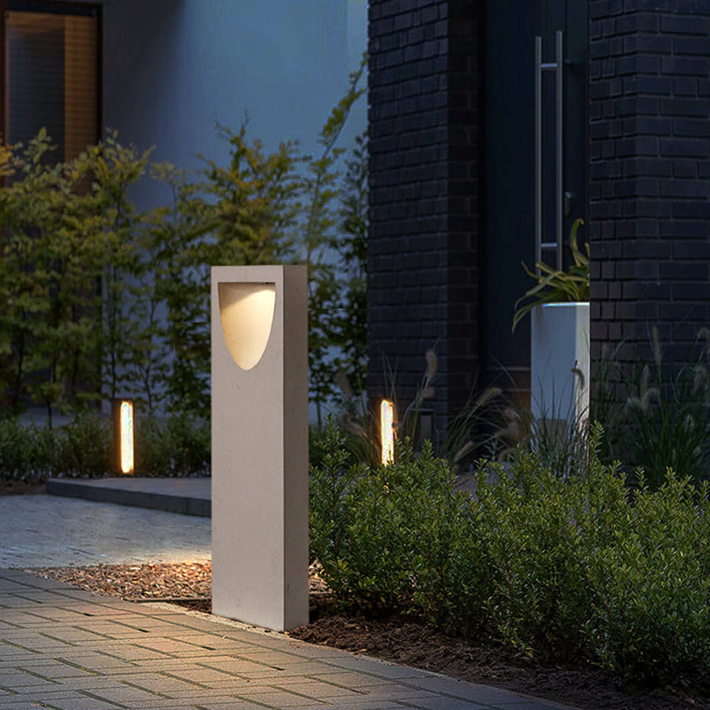 Ray Modern Stone Reflection Outdoor Path Light, Gray - Letslighting