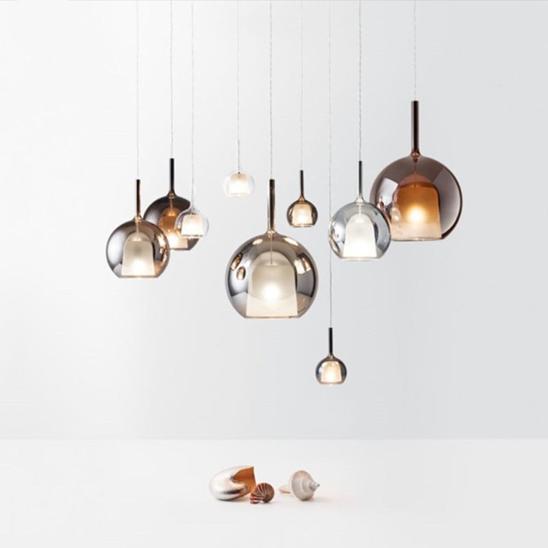 Valentina Modern Sphere LED Pendant Light Glass Dining Room - Letslighting
