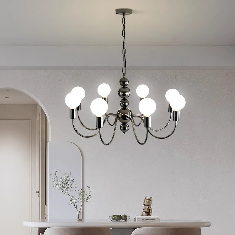 Valentina Medieval LED Spherical Chandelier Black Living Room - Letslighting