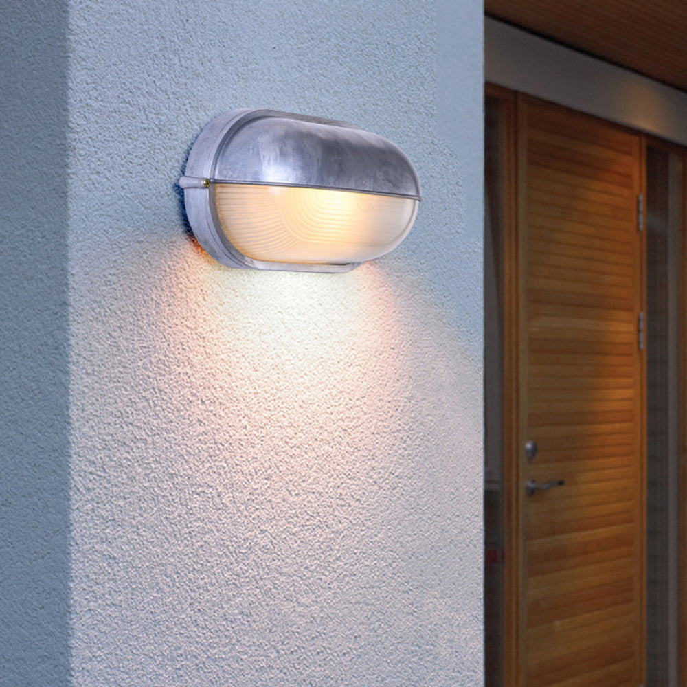 Ray Modern Round/Ellipse Outdoor Waterproof Wall Lamp, 2 Colors