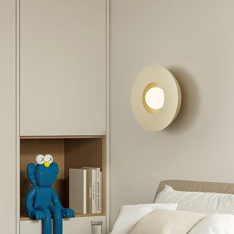 Modern LED Indoor Wall Lamp Milky Coffee Glass Living Room - Letslighting