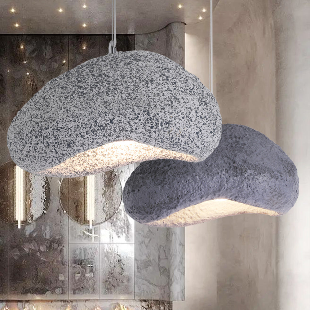 Avi Wabi Sabi Bread Shape Resin Pendant Light, 2 Color - Letslighting