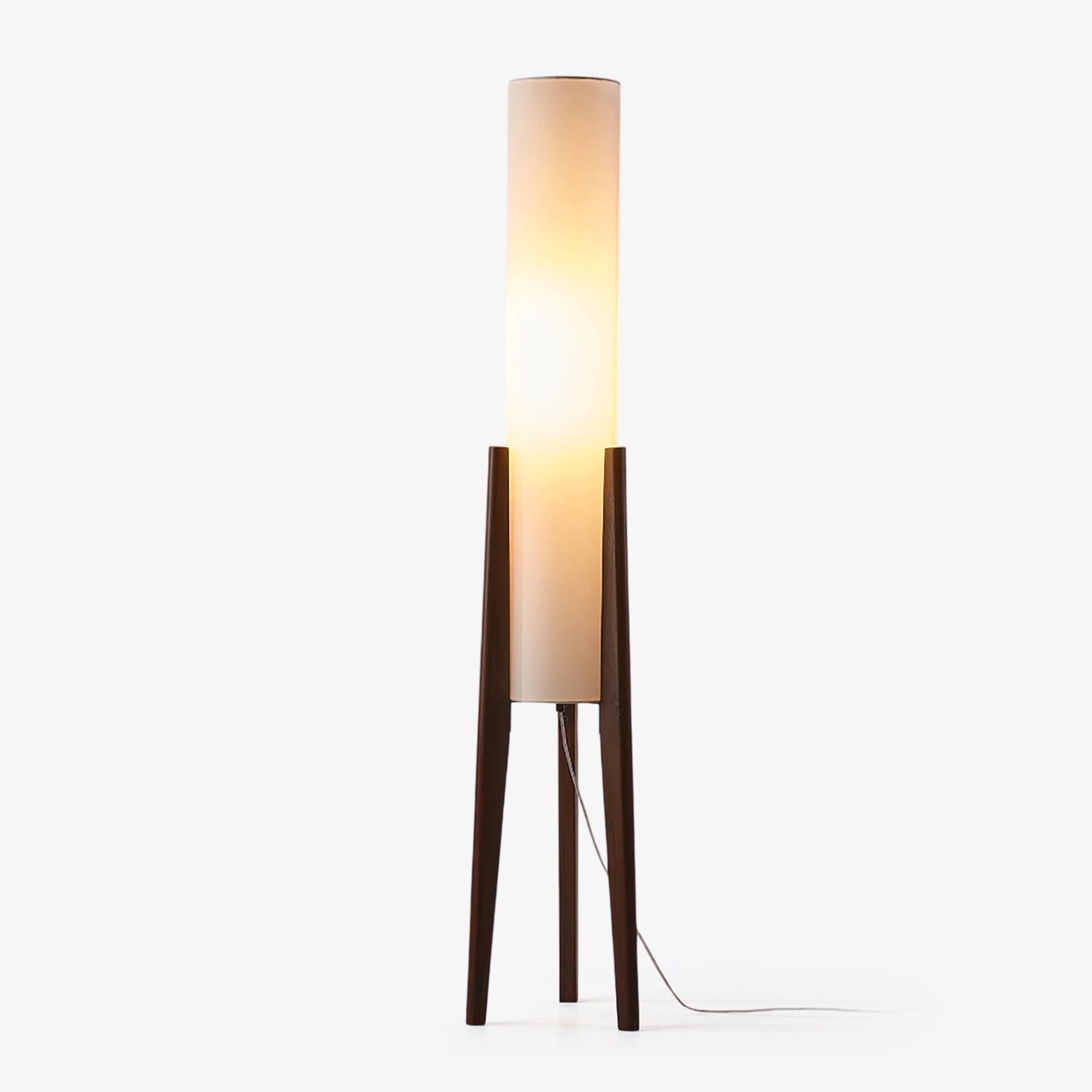 Triluxe Wood & Fabric Modern Floor Lamp - Letslighting