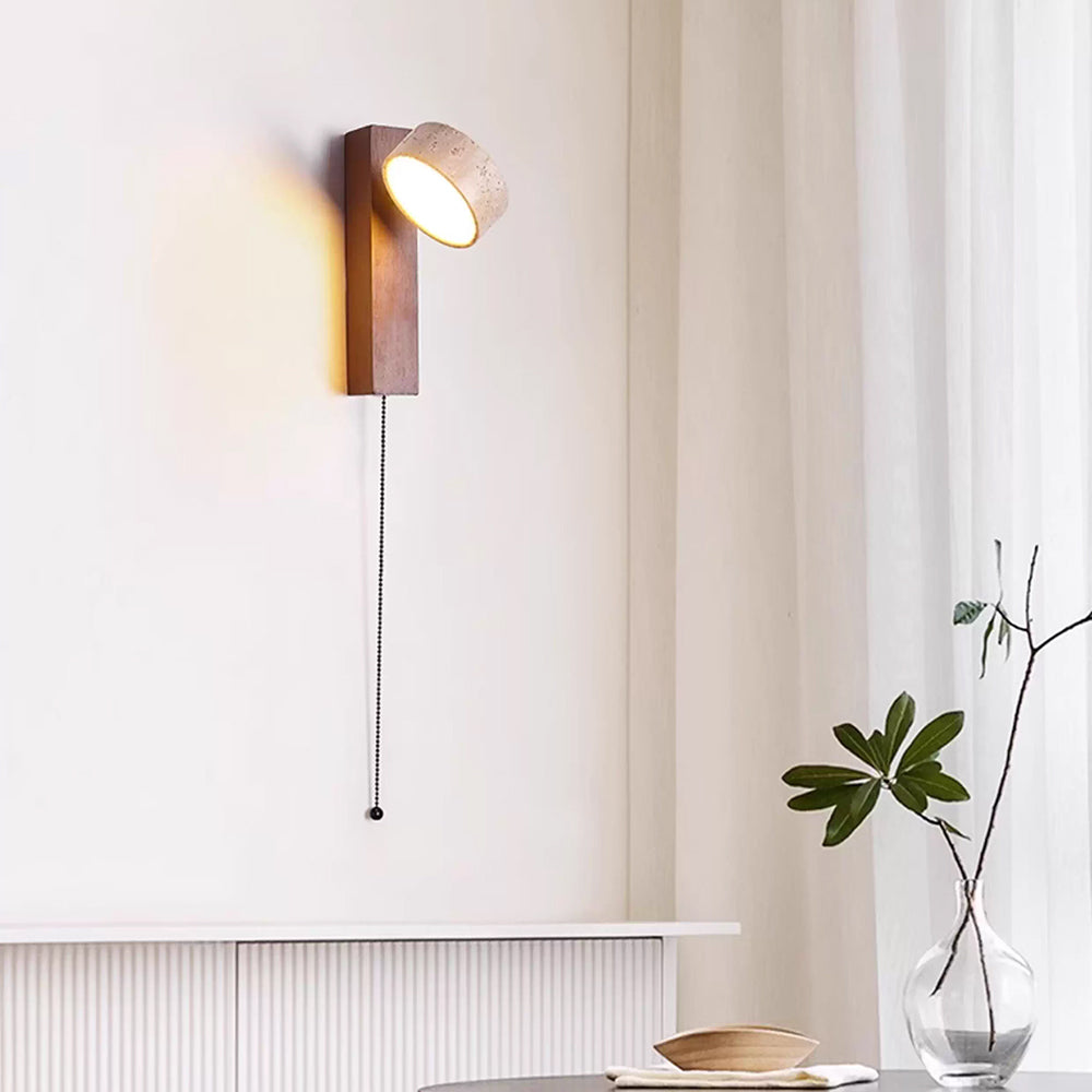 Ritta  Wall Light Travertine Wood