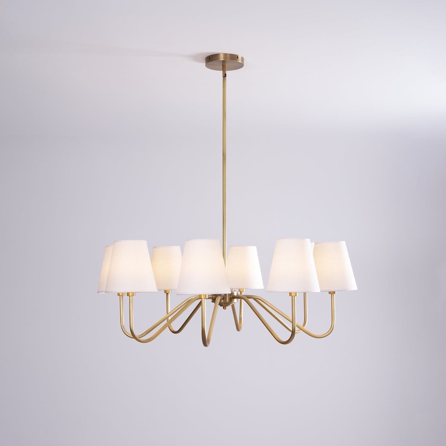 Viraean Vintage Industrial Brass Fabric Chandelier - Letslighting