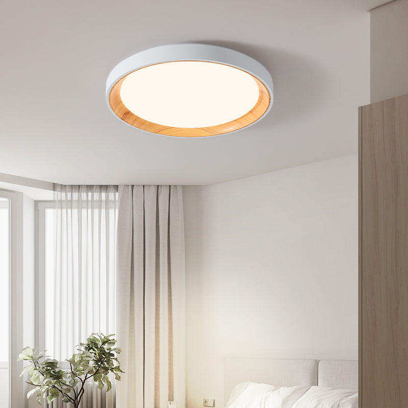 Arisha Modern LED Flush Mount Lighting Wood Acrylic Kitchen - Letslighting