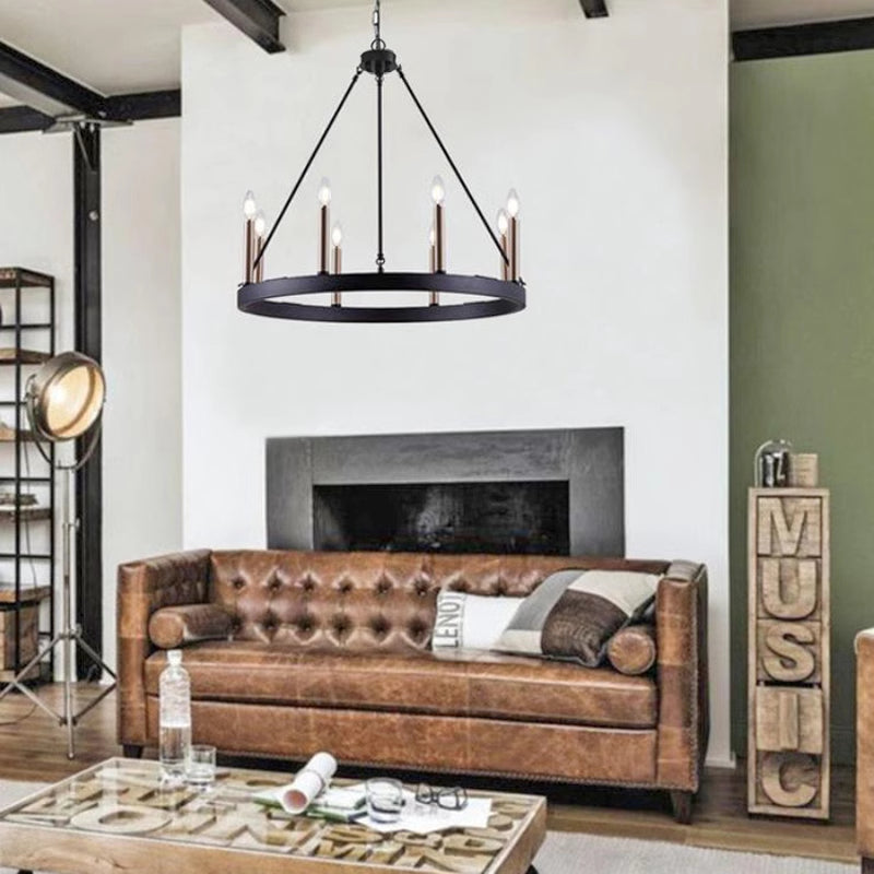 Silva Modern Industrial LED Chandelier Metal Living Room
