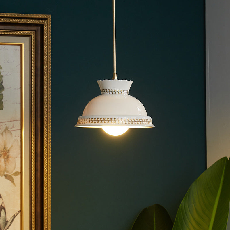 Valentina Modern Hat-Shaped LED Pendant Light Ceramic Bedroom - Letslighting