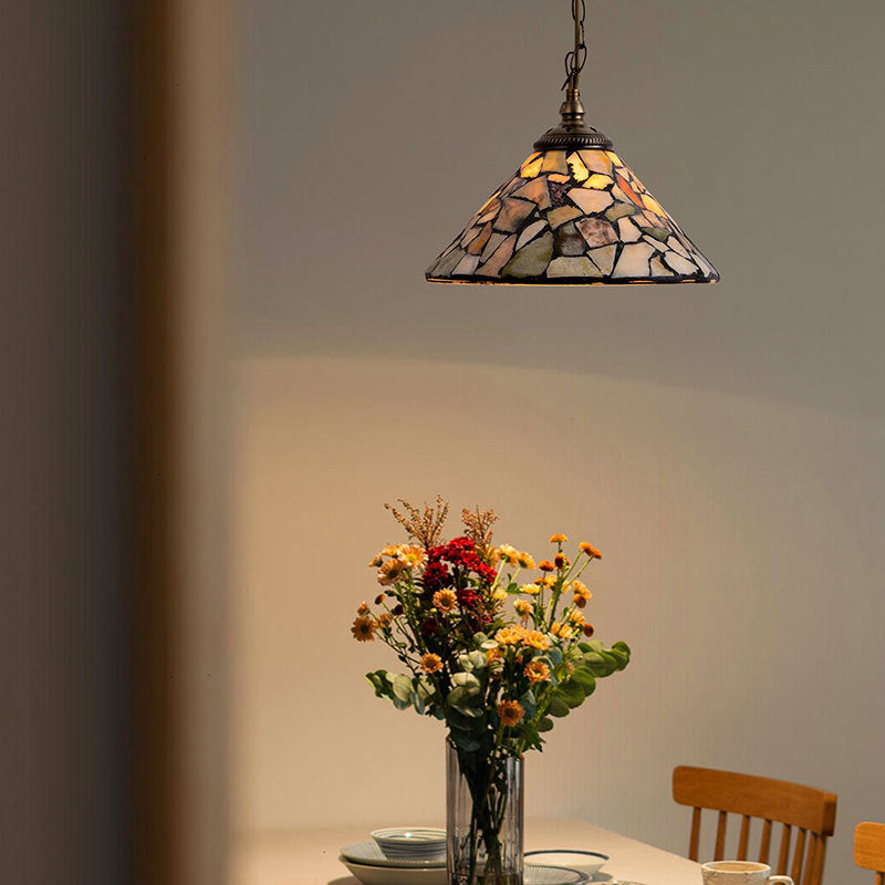 Tiffany Vintage LED Pendant Light Metal Glass Living Room/Bedroom - Letslighting