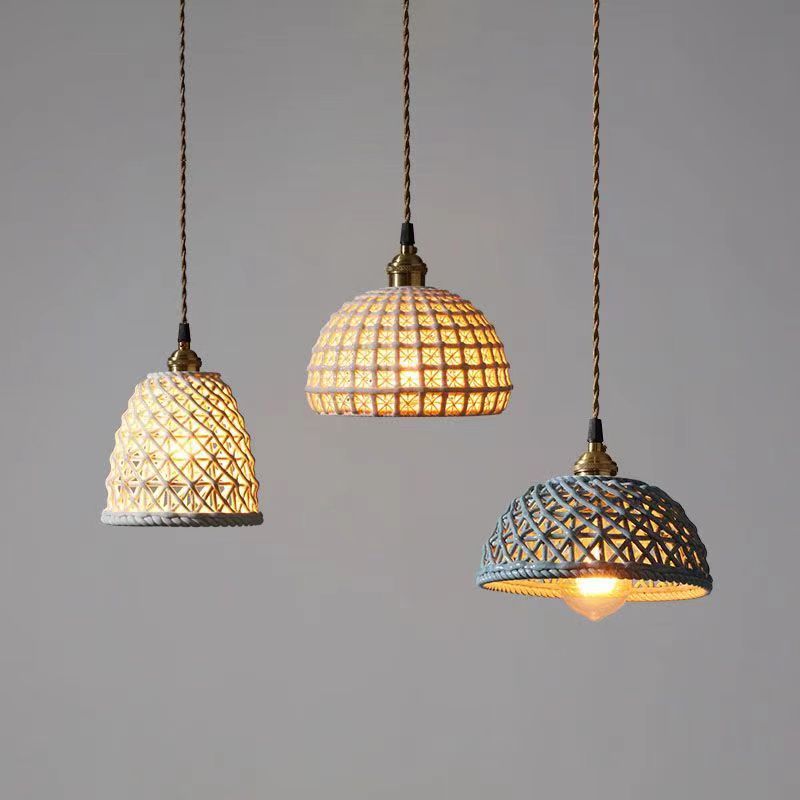 Valentina Modern LED Pendant Light Metal Blue White Bedroom/Kitchen - Letslighting