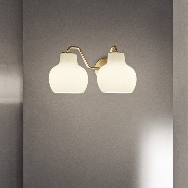 Valentina Vintage Dome LED Metal Glass Wall Lamp For Mirror