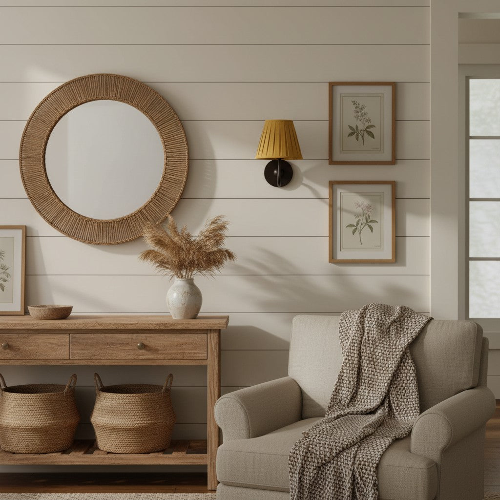Grace Brass Linen Wall Lamp