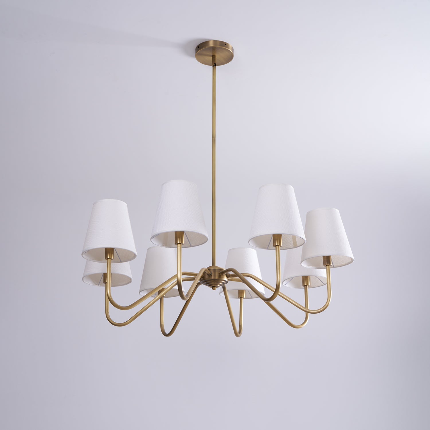 Viraean Vintage Industrial Brass Fabric Chandelier - Letslighting