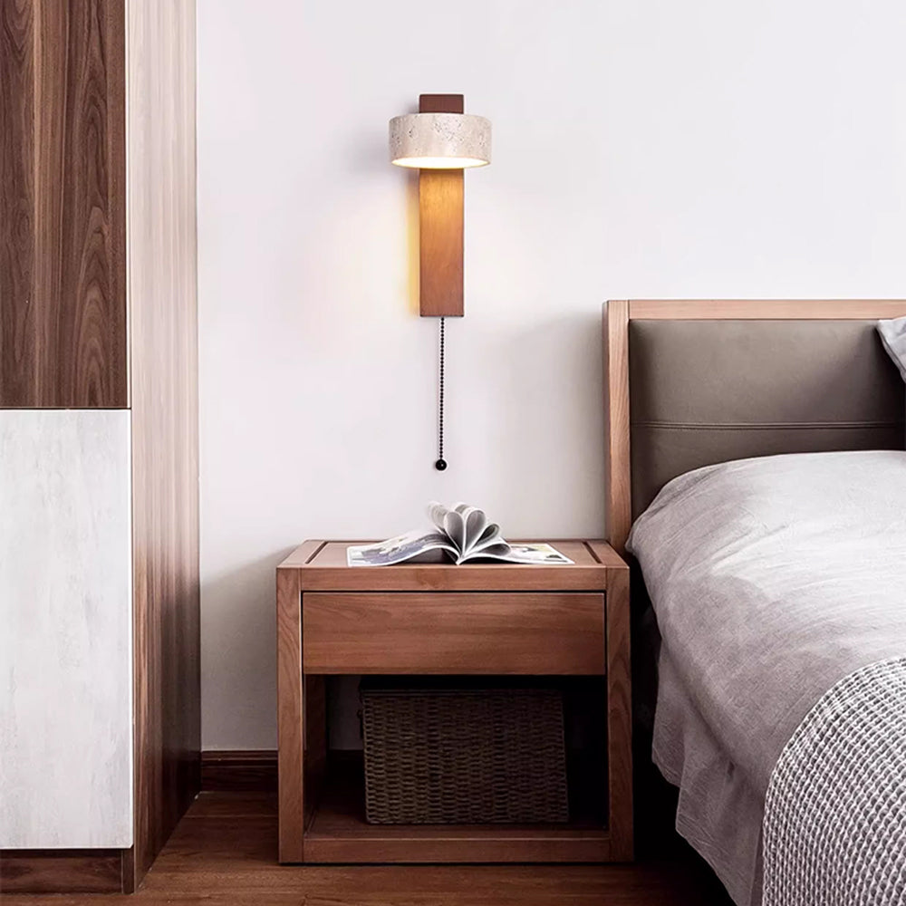 Ritta  Wall Light Travertine Wood