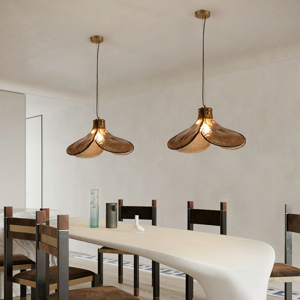 Arisha Handmade Retro Glass Pendant Light, Four-Leaf Flower - Letslighting