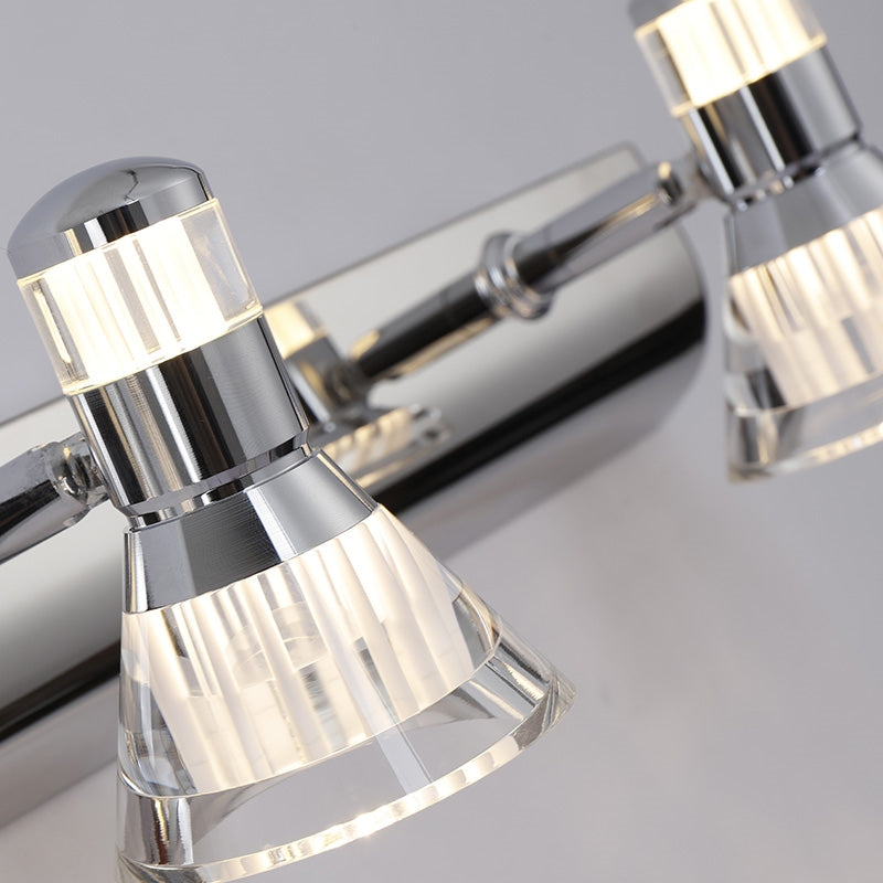 Kristy Conic Modern Multi Mirror Front Vanity Wall Lamp - Letslighting
