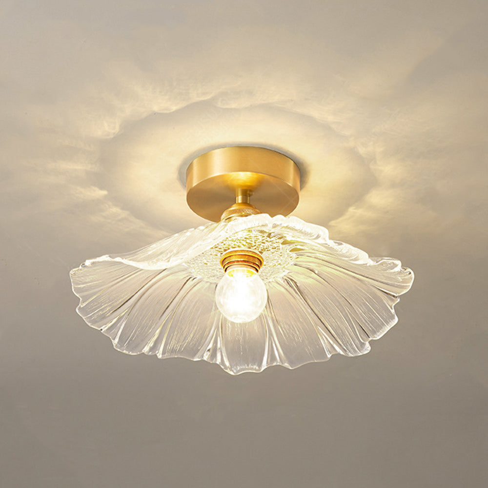 Arisha Art Deco Flower Glass Flush Mount Ceiling Light