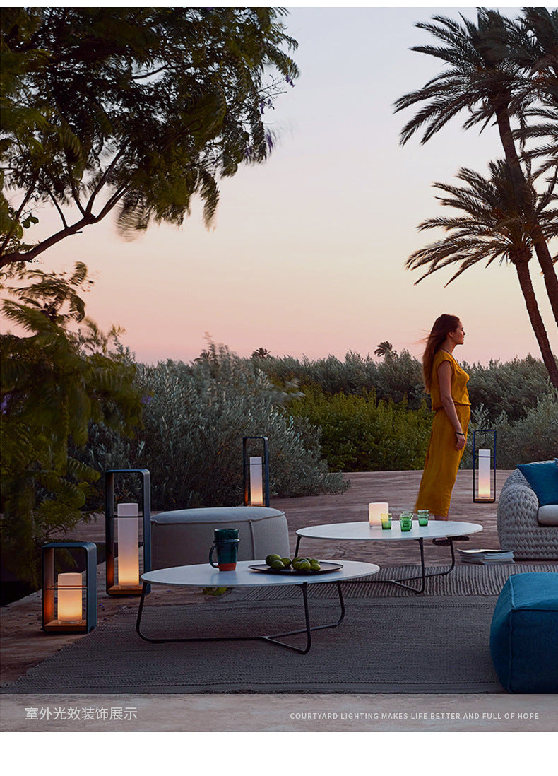Ray Minimalist Cuboid Candle Outdoor Floor Lamp Garden