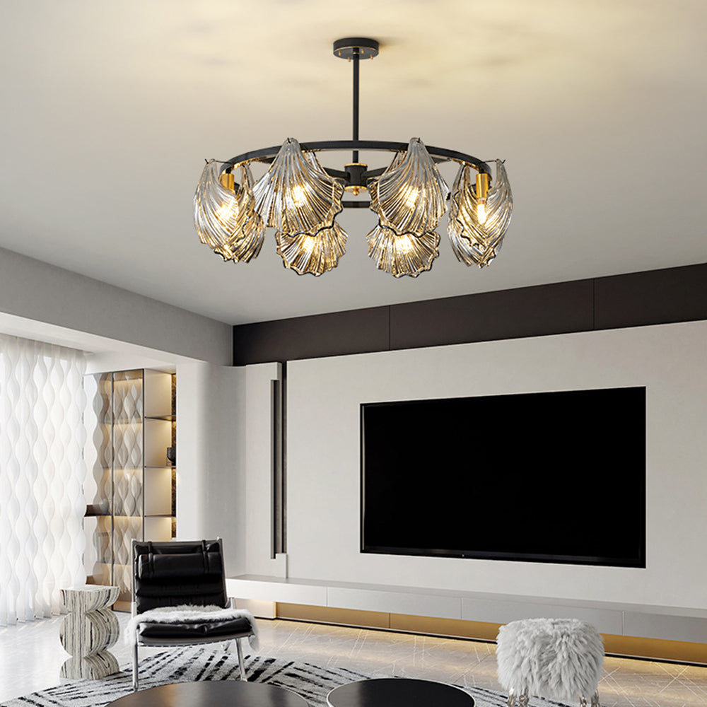Kristy Modern Annular Metal And Glass Pendant Light - Letslighting