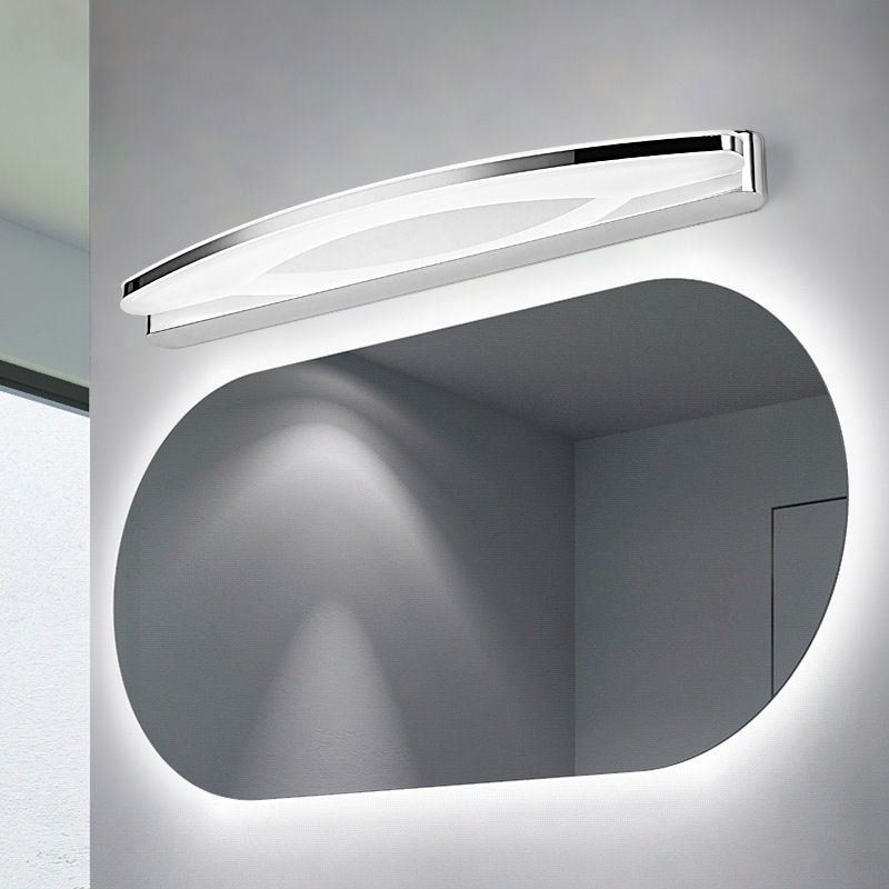 Arisha Minimalist Vanity Wall Lamp, Chrome, Bedroom/Bathroom