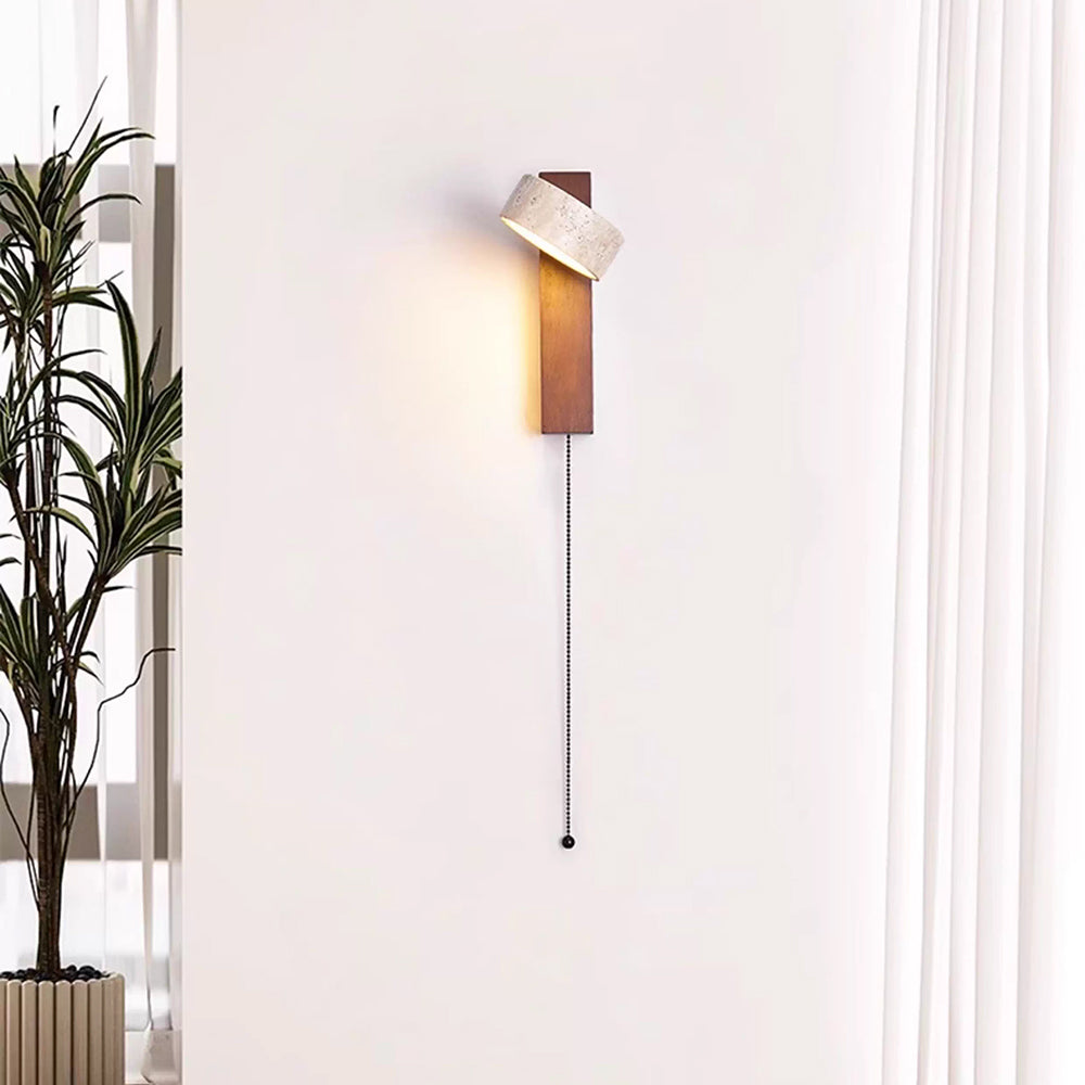 Ritta  Wall Light Travertine Wood