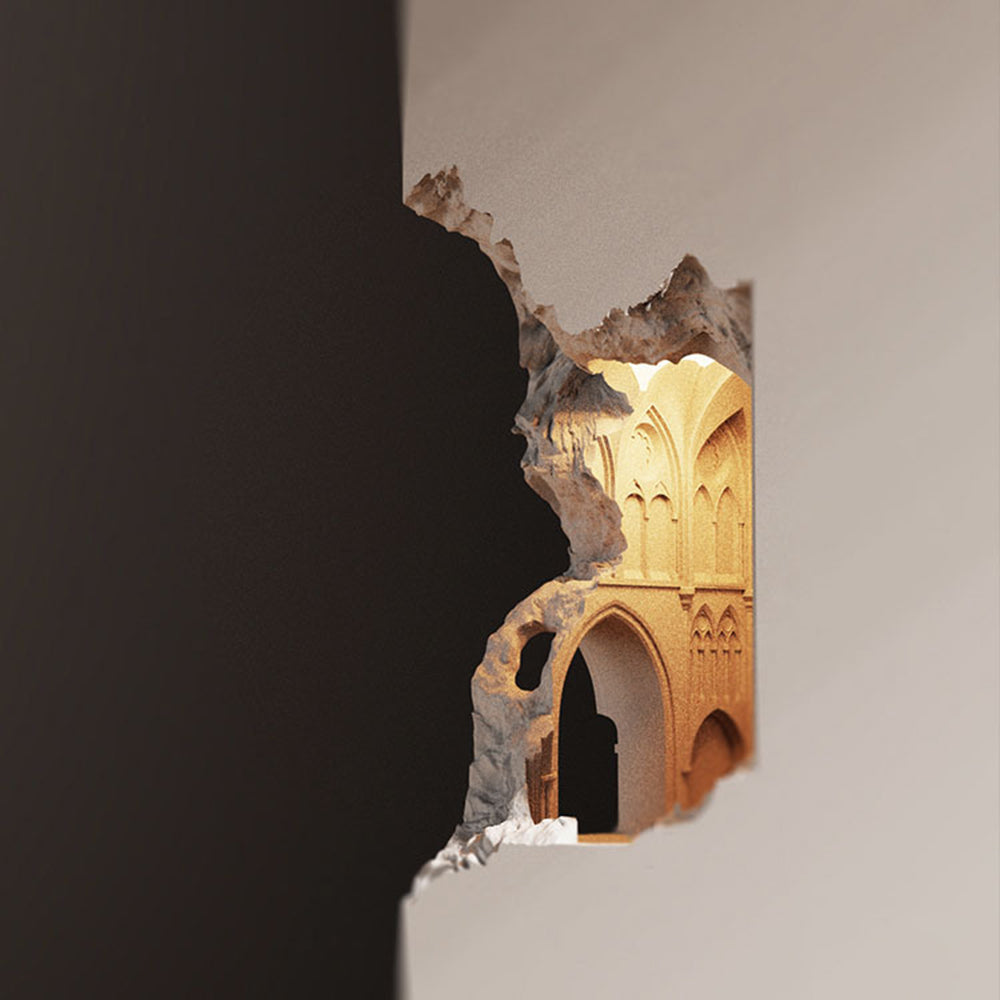 Ray Art Deco Flush LED Plaster Wall Lamp