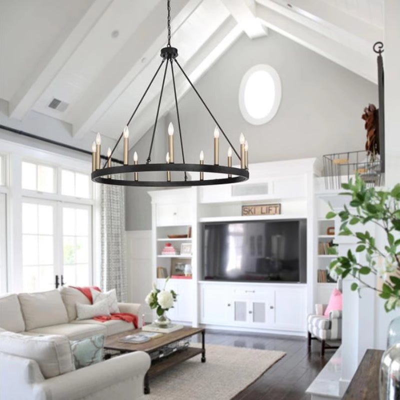 Silva Modern Industrial LED Chandelier Metal Living Room