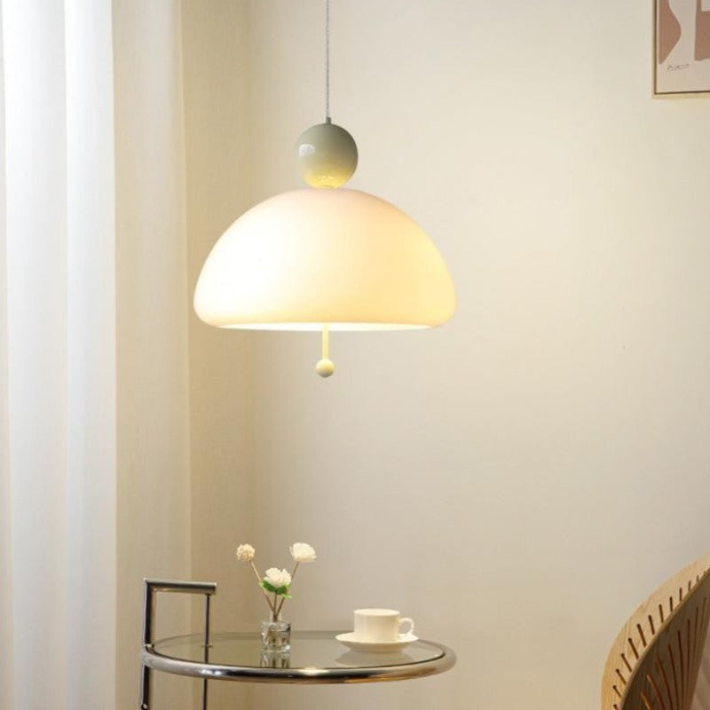 Valentina Modern Pendant Light White Glass Bedroom/Hallway - Letslighting