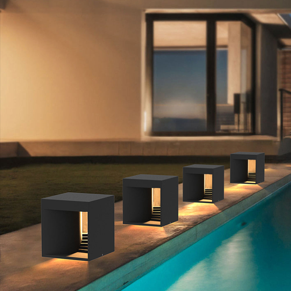 Ray Minimalist Waterproof Cuboid Rechargeable Solar Lamp de Table