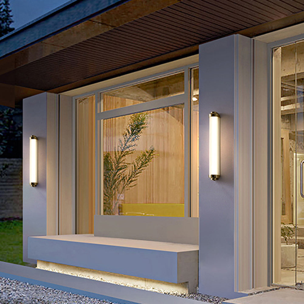 Arisha Minimalist Cylindrical Metal Outdoor Wall Lamp