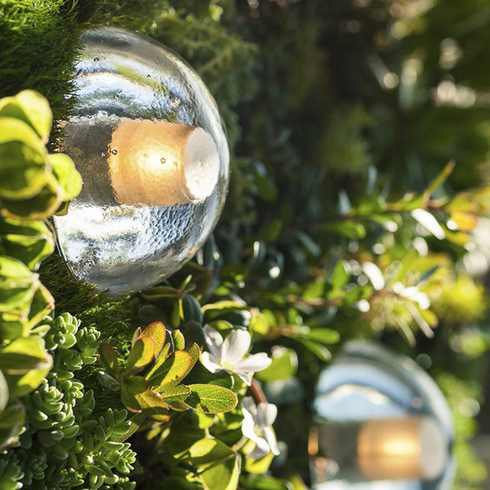 Valentina Waterproof Semi-circular Glass Outdoor Wall Lamp, Transparent