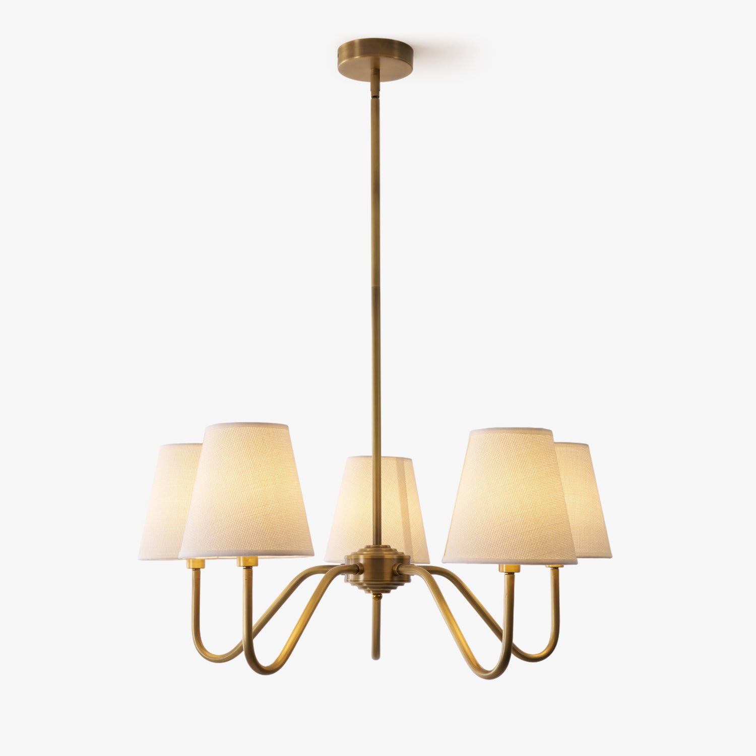 Viraean Vintage Industrial Brass Fabric Chandelier - Letslighting