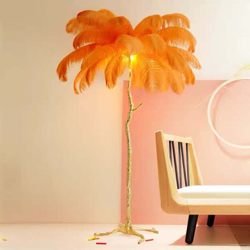 O'Moore Nordic Luxury Unique Ostrich Feather Floor Lamp/Table Lamp - Letslighting