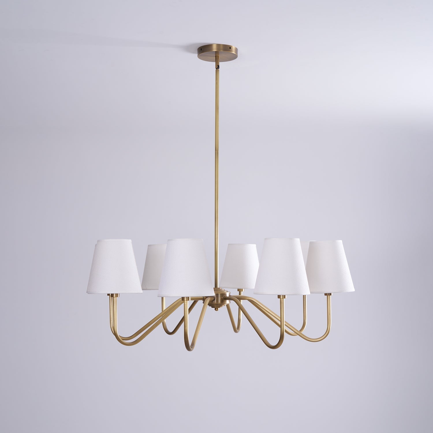 Viraean Vintage Industrial Brass Fabric Chandelier - Letslighting