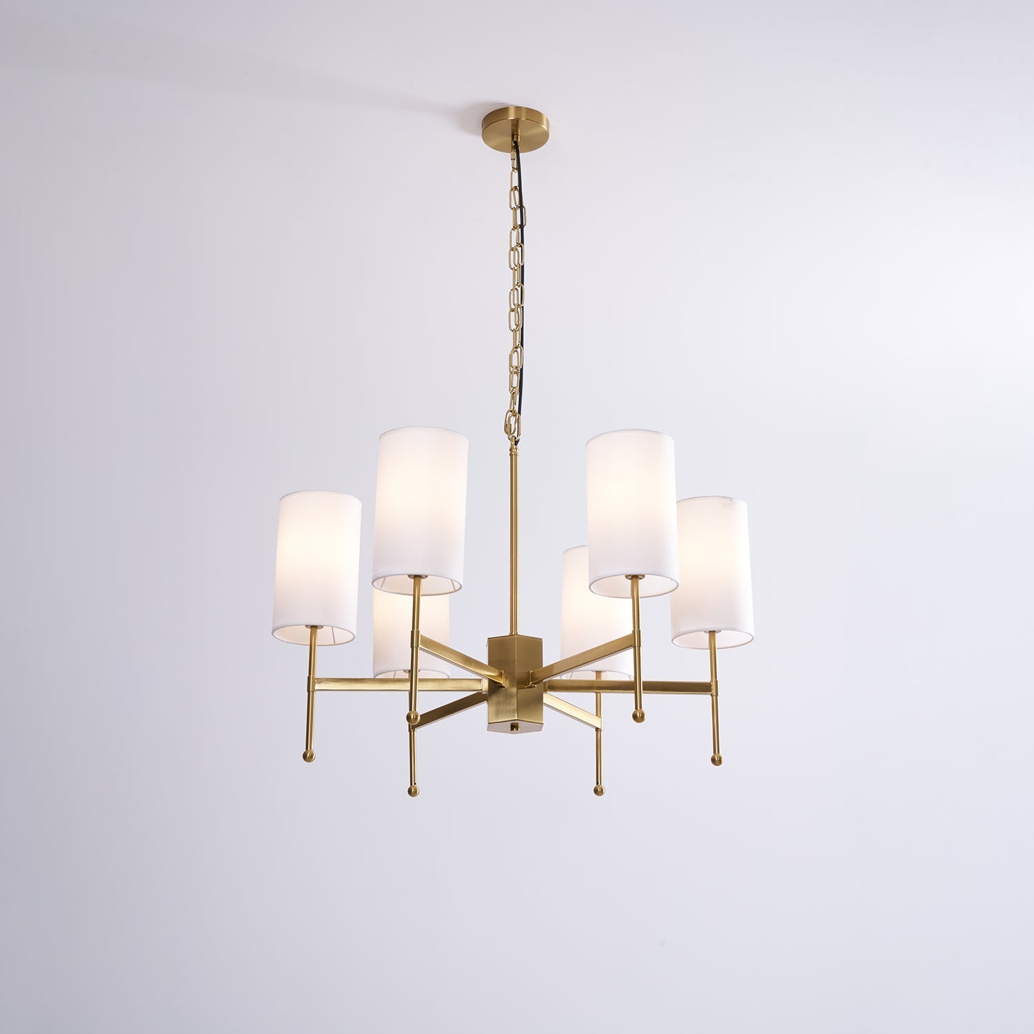 Ulcarisra Traditional Vintage Brass Fabric Chandelier - Letslighting