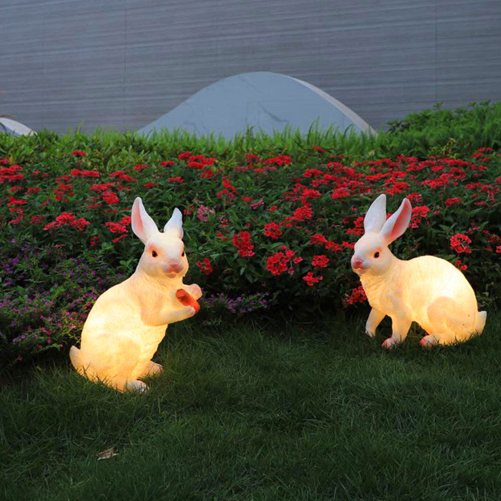 Aria Cute Rabbit Resin Outdoor Floor Lamp - Letslighting