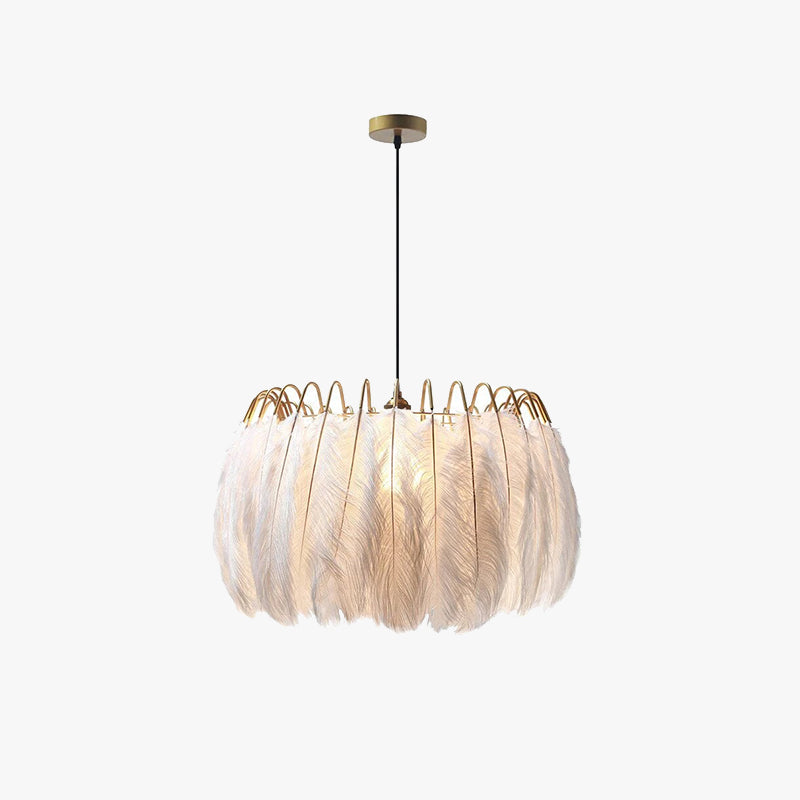 O'Moore Elegant Feather Pendant Light Bedroom Living Room