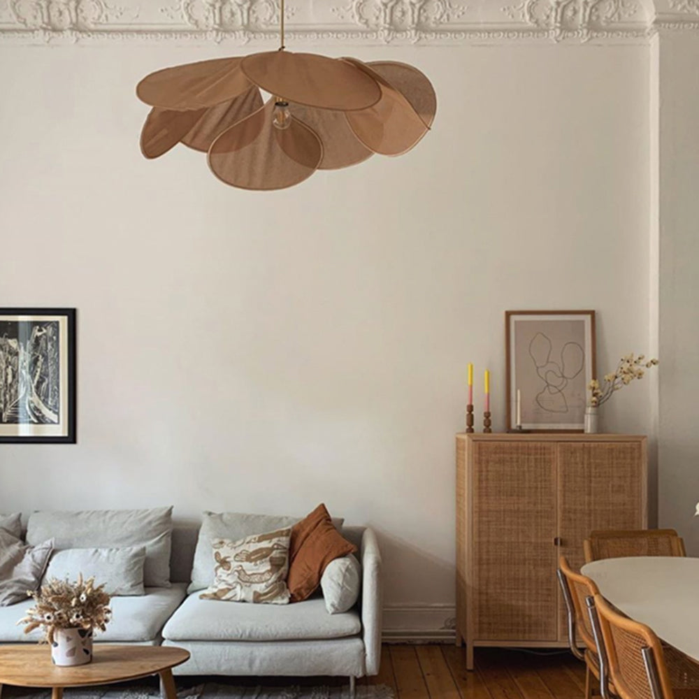 Ritta Pendant Light Vintage Rustic Wabi Sabi Fabric - Letslighting