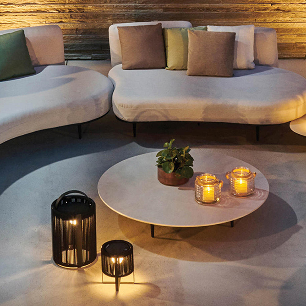 Ray Minimalist Cylinder Solar Outdoor Floor Lamp