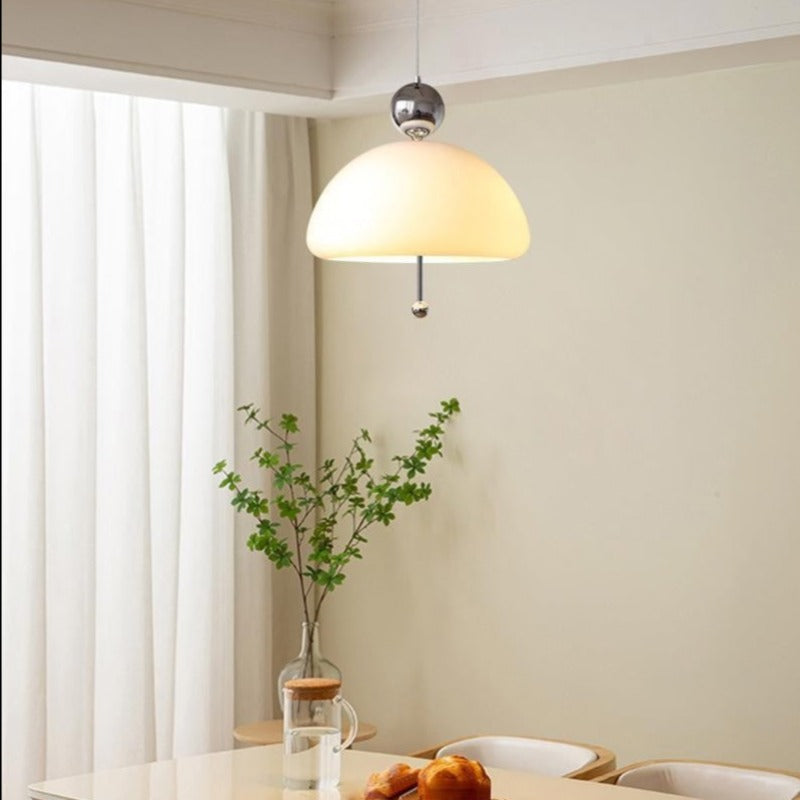 Valentina Modern Pendant Light White Glass Bedroom/Hallway - Letslighting