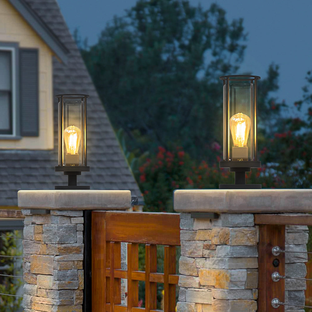 Ray Metal Cylindrical Lantern Shaped Solar Outdoor Path Light
